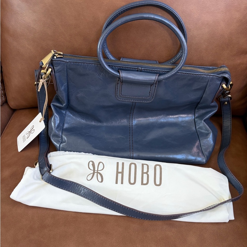 HOBO Sheila medium satchel blue stone NWT